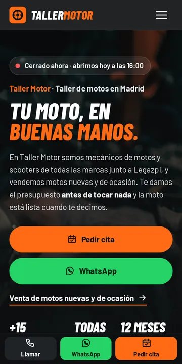 Taller Motor en móvil